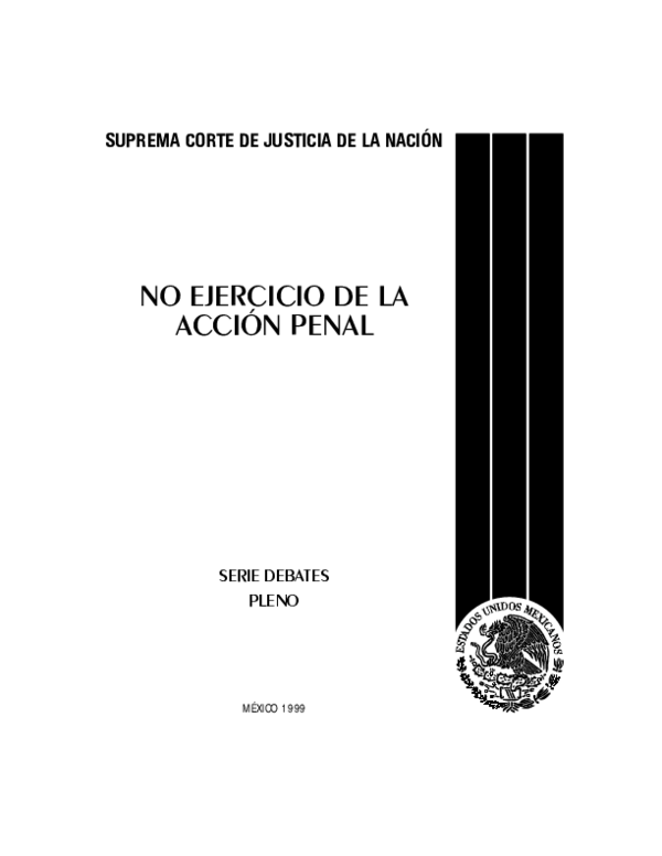 (PDF) SUPREMA CORTE DE JUSTICIA DE LA NACIÓN SERIE DEBATES PLENO NO ...