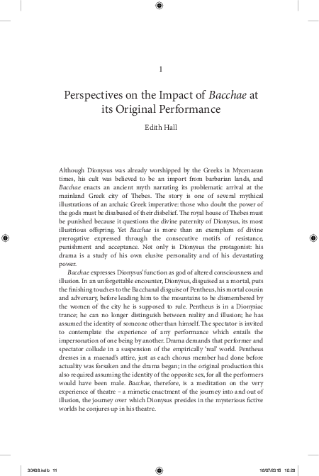 The bacchae themes image