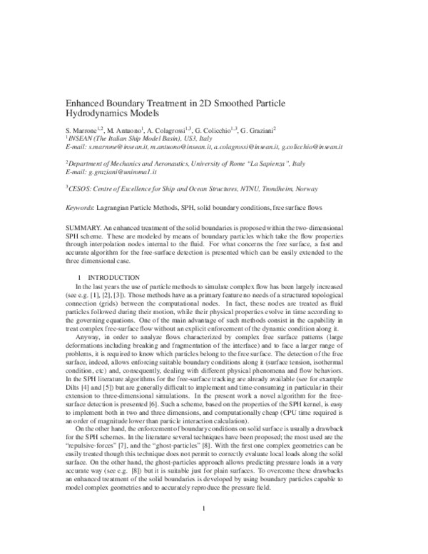 (PDF) Enhanced Boundary Treatment in 2D Smoothed Particle Hydrodynamics ...