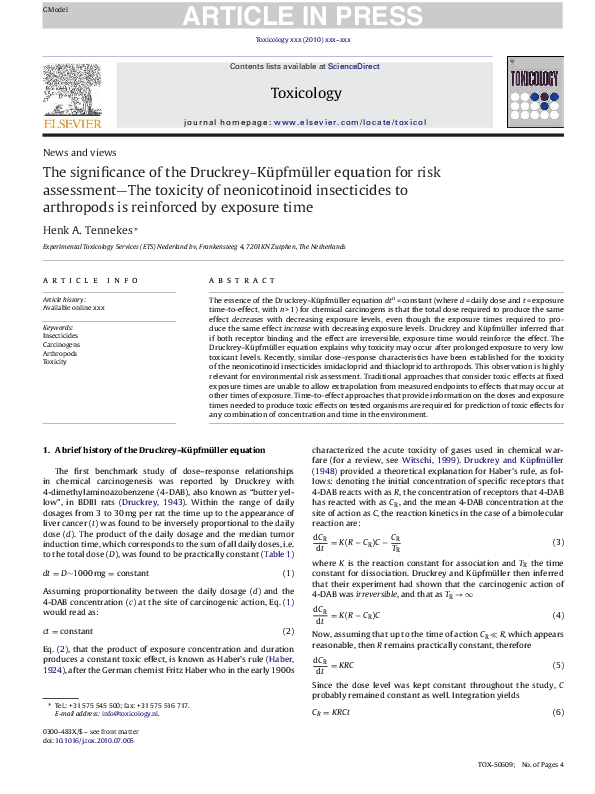 (PDF) The significance of the DruckreyKüpfmüller equation for risk