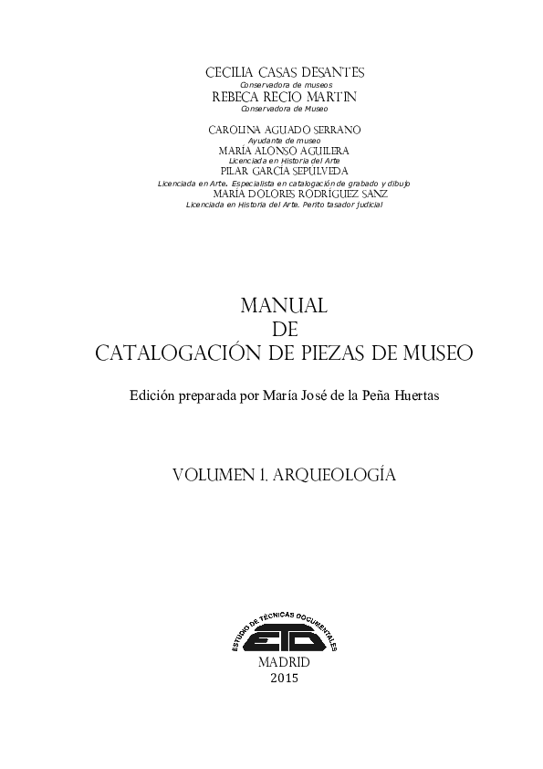 (PDF) VV. AA. (2015) Catalogación de