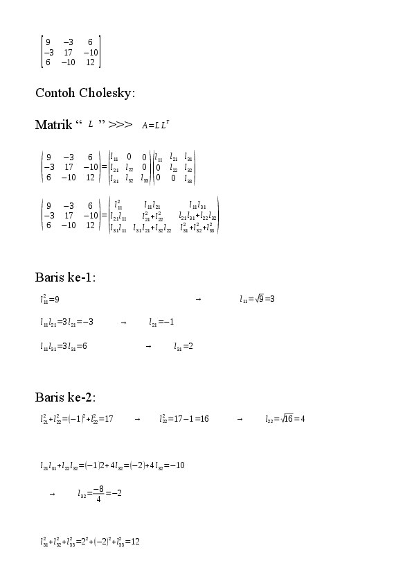 Doc Spl Dgn Metode Dekomposisi Cholesky Arief Goeritno Soenandar Djojosoemarto Academia Edu