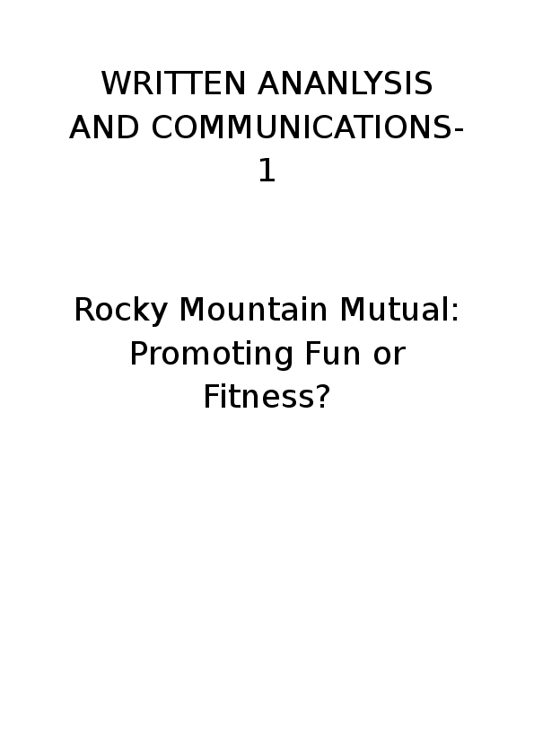 Rocky mountain mutual promoting fun or fitness essay 03 image