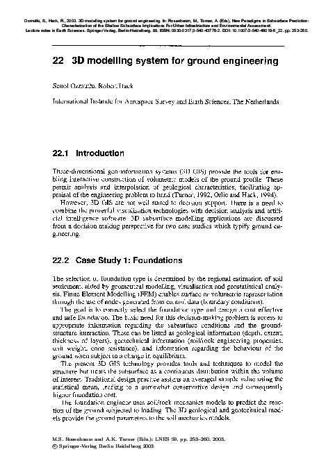 (PDF) 3D modelling system for ground engineering