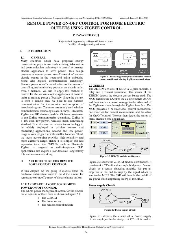 (PDF) REMOTE POWER ON-OFF CONTROL FOR HOME ELECTRIC OUTLETS USING ...