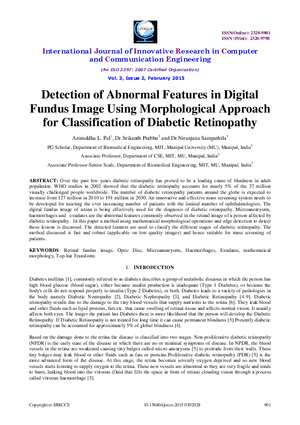 (PDF) Detection of Abnormal Features in Digital Fundus Image Using ...