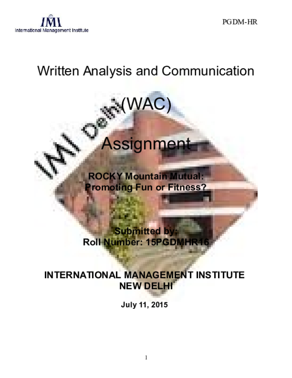 Rocky mountain mutual promoting fun or fitness essay image