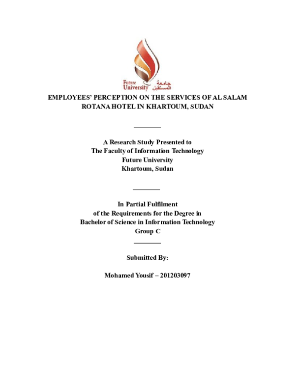 (DOC) EMPLOYEES’ PERCEPTION ON THE SERVICES OF AL SALAM ROTANA HOTEL IN ...