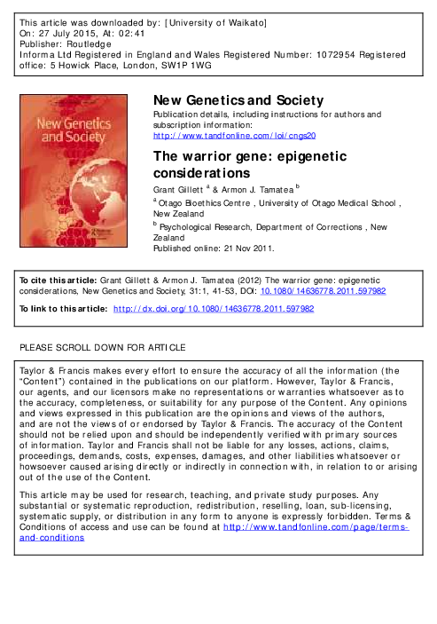 Warrior gene in females picture