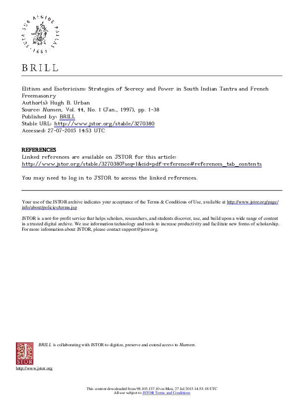 PDF) Elitism and Esotericism: Strategies of Secrecy and Power in 