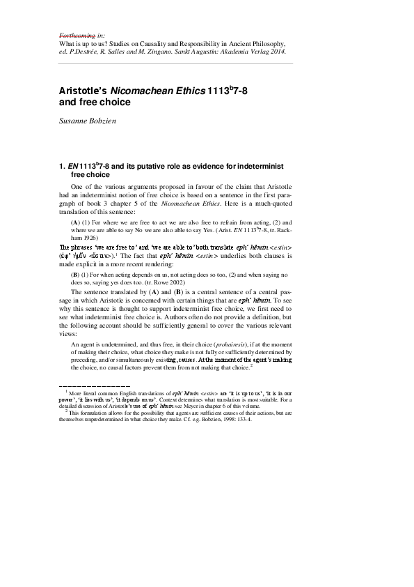 Nicomachean ethics book 1 reflection picture