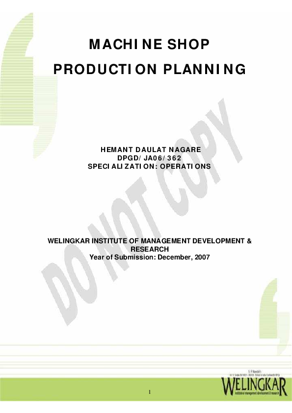 (PDF) PRODUCTION PLANNING AND CONTROL bulent haner Academia.edu