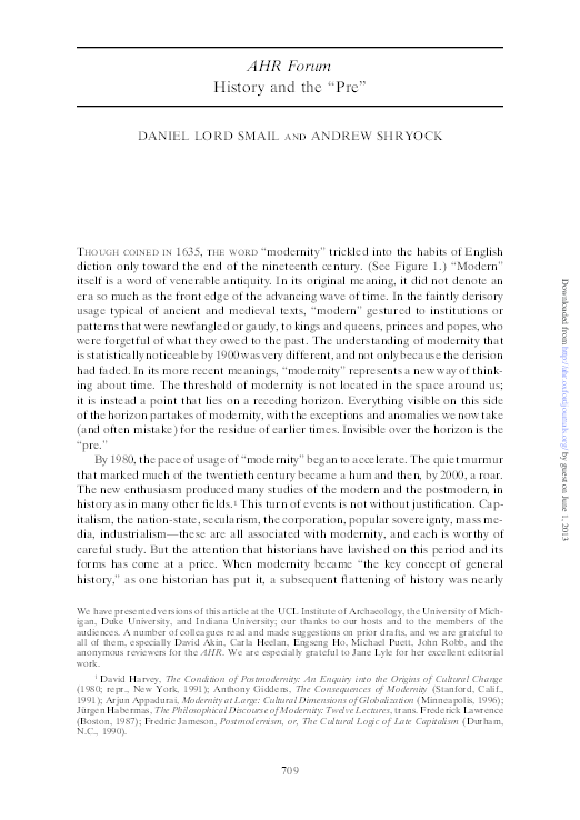 History and the "Pre"