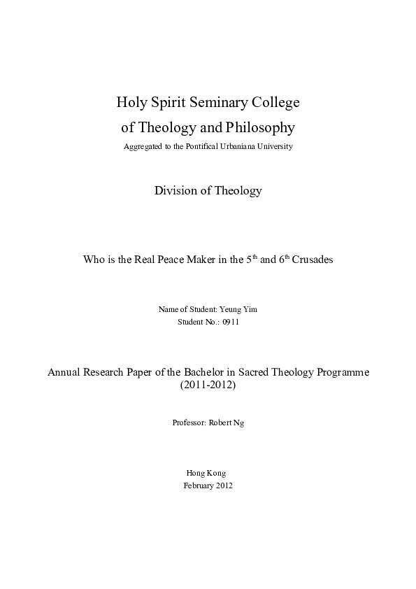 Who is the Real Peace Maker in the 5th and the 6th Crusades?