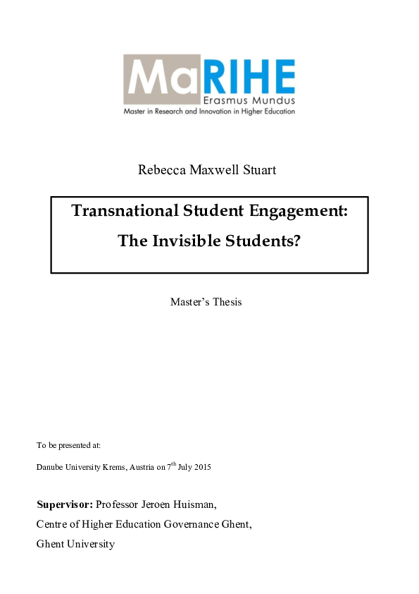 Masters or master's thesis image