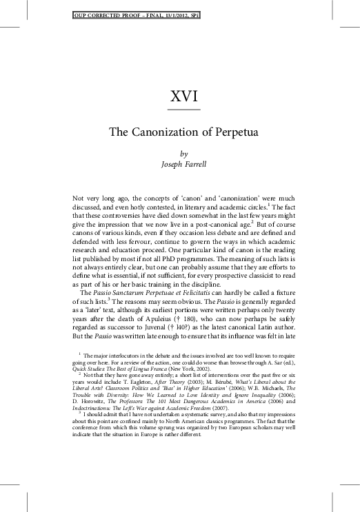 The canonization essay picture