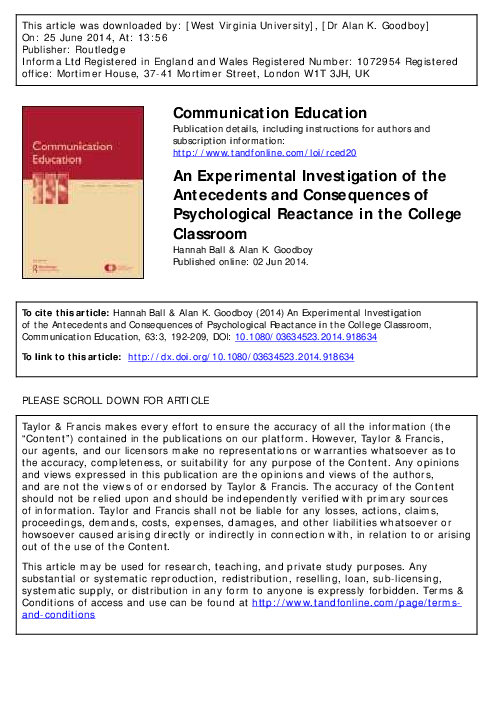 (PDF) An experimental investigation of the antecedents and consequences ...