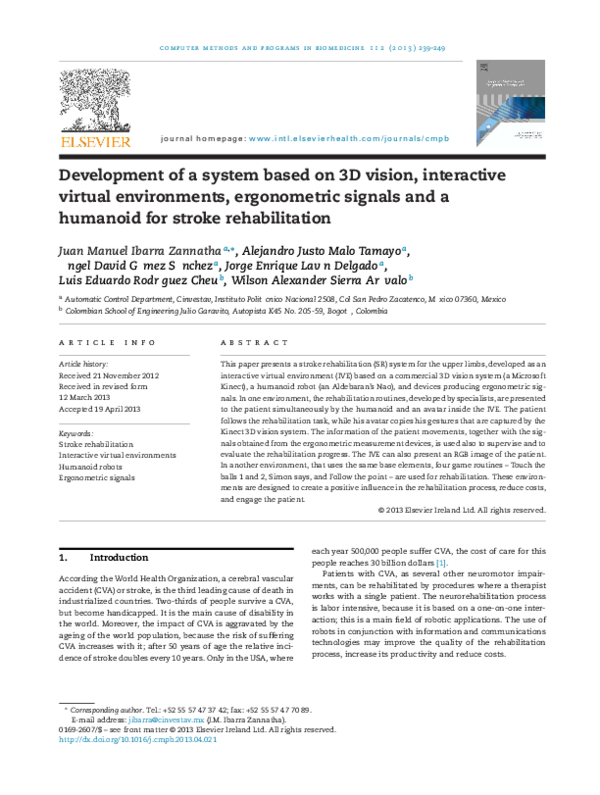 (PDF) Development of a system based on 3D vision, interactive virtual ...
