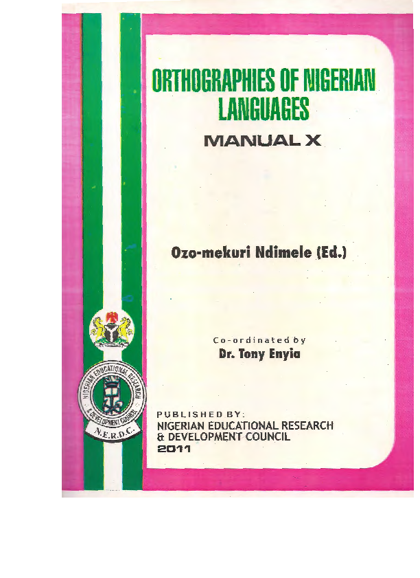 (PDF) Okrika Orthography