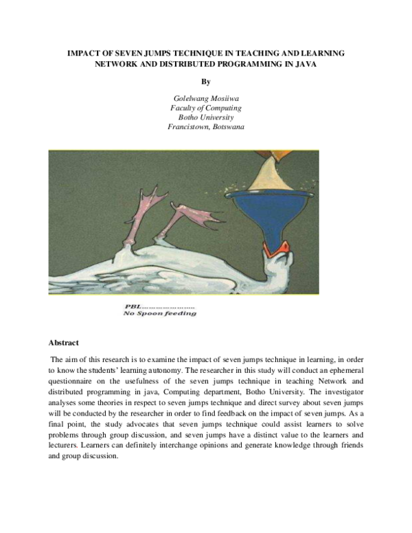 Pdf Impact Of Seven Jumps Technique In Teaching And Learning Network