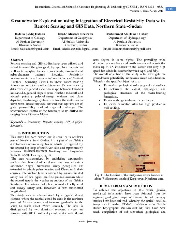 (PDF) Groundwater Exploration using Integration of Electrical ...