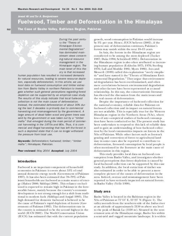 Deforestation research question picture