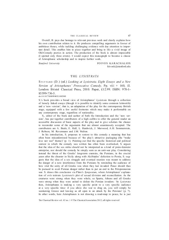 Power And Power Of Women In Lysistrata By Aristophanes | Bartleby