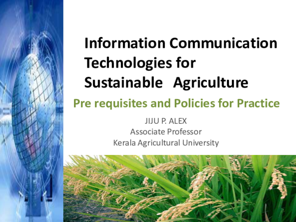 (PDF) ICTs for Agricultural Development