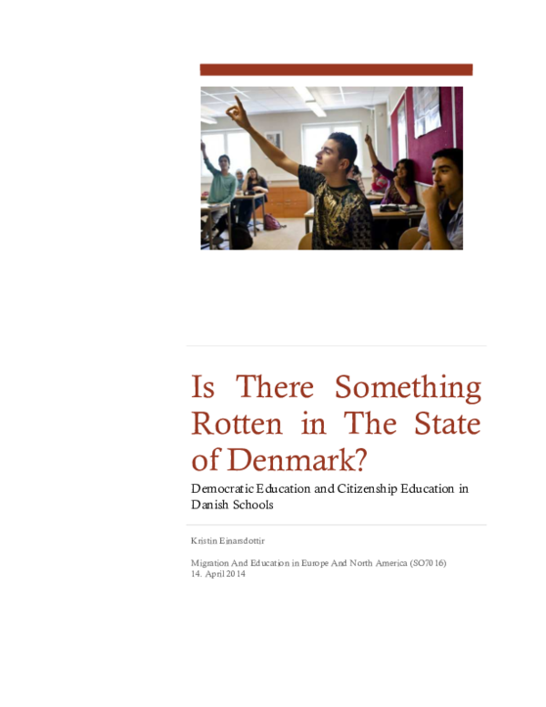 (PDF) Is There Something Rotten in The State of Denmark? Democratic Education and Citizenship