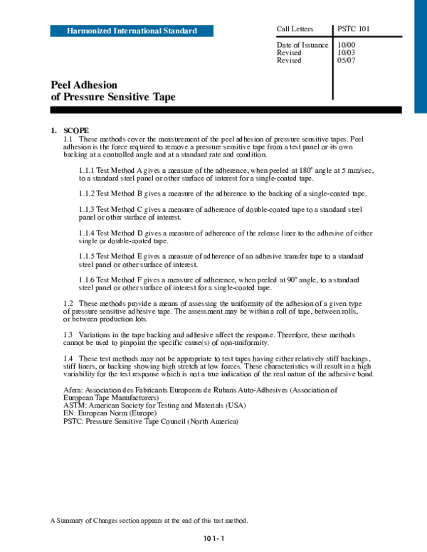 (PDF) Peel Adhesion of Pressure Sensitive Tape Ying Luo Academia.edu