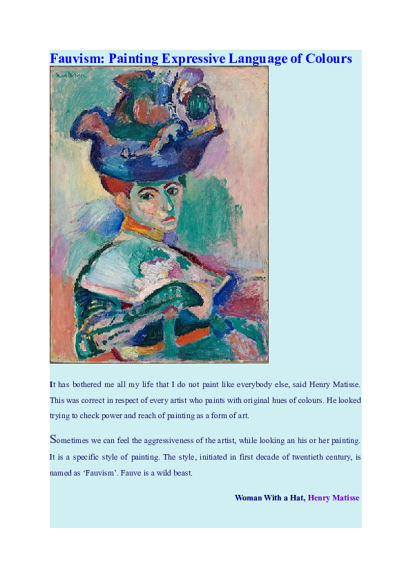 Henri matisse fauvism image