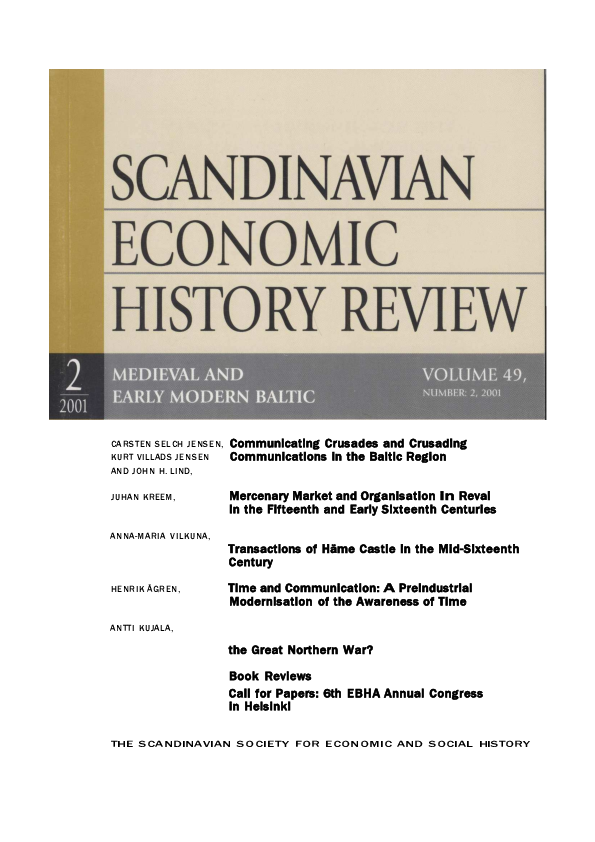 Communicating Crusades and Crusading Communications in the Baltic Region, Scandinavian Economic History Review 49:2 (2001), 5-25