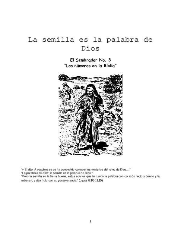 (PDF) La semilla es la palabra de Dios