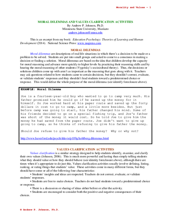 Values clarification exercises image