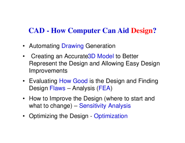 (PDF) CAD -How Computer Can Aid Design