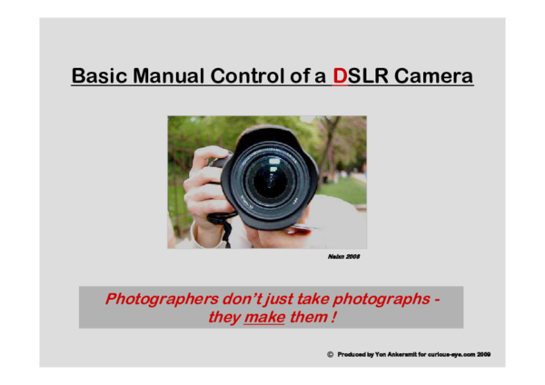 (PDF) Basic Camera Controls