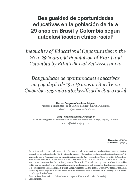 (PDF) Desigualdad de oportunidades educativas en la población de 15 a ...