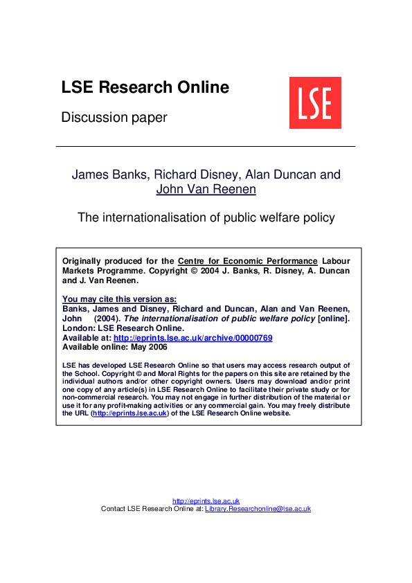 (PDF) Discussion Paper