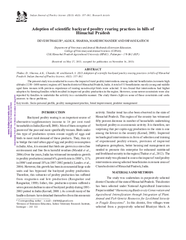 Chicken farming picture