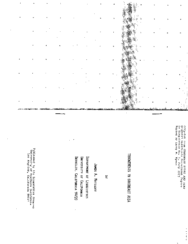 (PDF) Tonogenesis in Southeast Asia