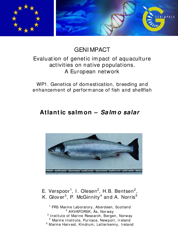 (PDF) Atlantic salmon - Salmo salar