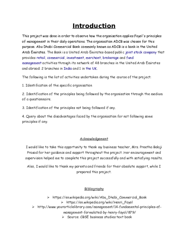 Business Studies Class 12 Project On Principles Of Management Pdf
Information