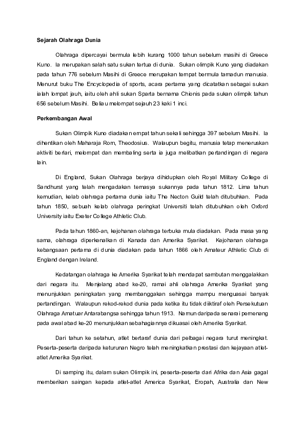 Sejarah Olahraga Dunia: Evolusi dari Ritual Kuno hingga Industri Global