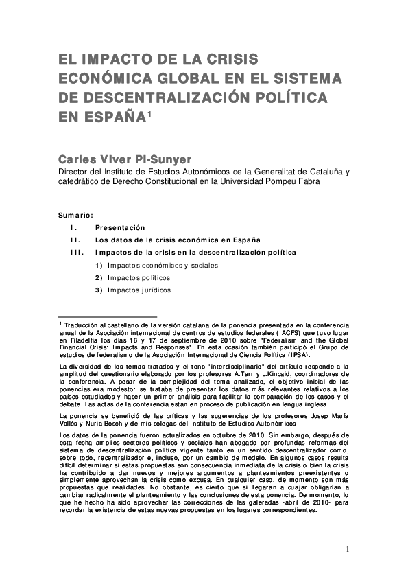 (PDF) EL IMPACTO DE LA CRISIS ECONÓMICA GLOBAL EN EL SISTEMA DE ...