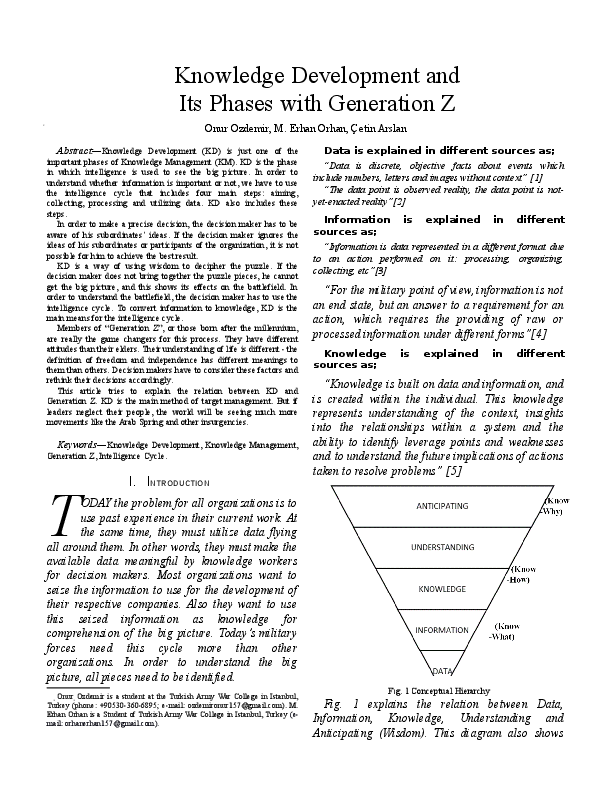 (DOC) Knowledge Development and Its Phases with Generation Z