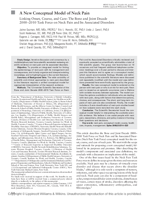 (PDF) Linking Onset, Course, and Care: The Bone and Joint Decade 2000 ...