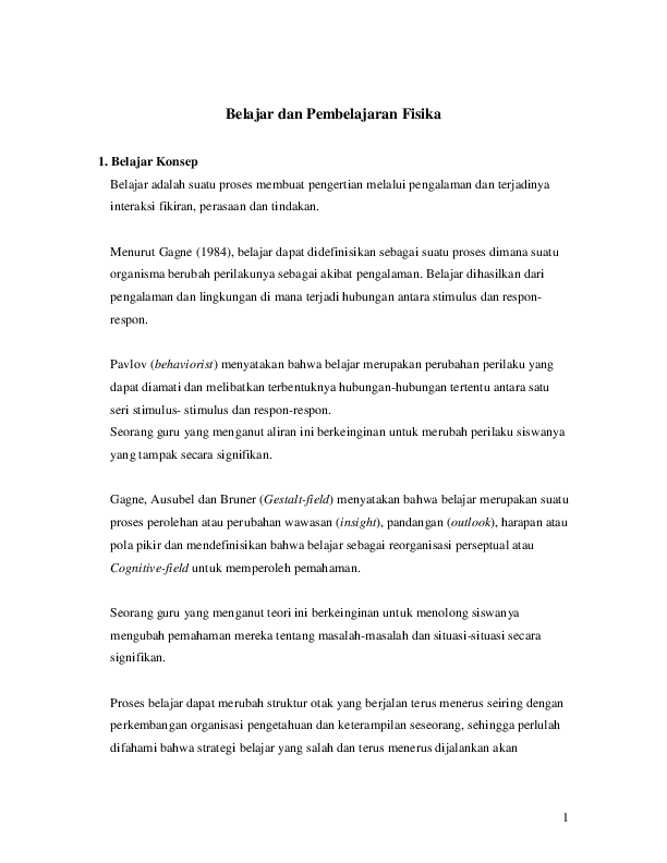 (PDF) Belajar dan Pembelajaran Fisika | Wayan Shinta  