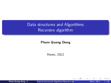 (PDF) Data structures and Algorithms Recursive algorithm