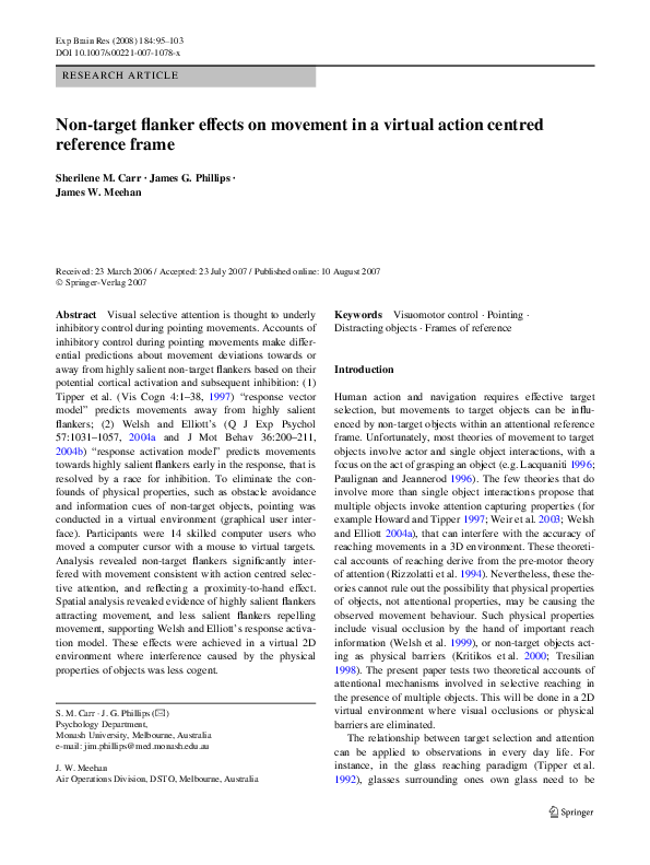 (PDF) Non-target flanker effects on movement in a virtual action ...