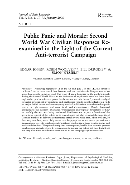 The moral equivalent of war analysis image